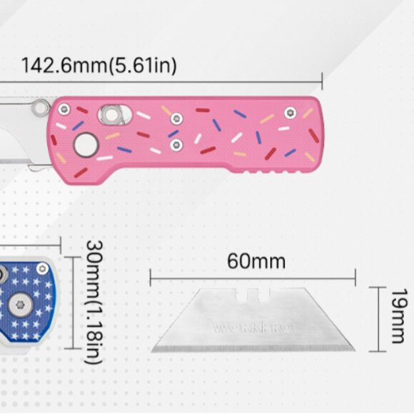 Oknife Otacle U1 Folding Utility Knife - Doughnut Edition - Picture 2 of 7